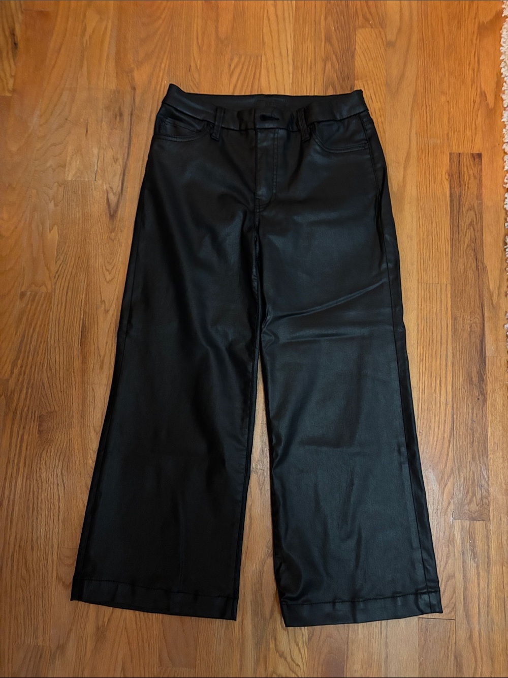 Kut from the Kloth Black Wide-Leg Faux Leather Jeans